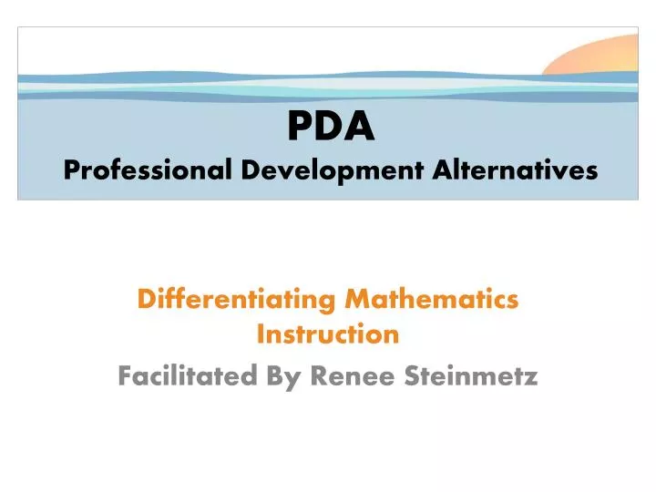 pda professional development alternatives