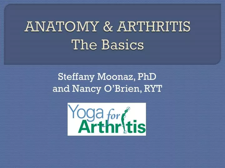 anatomy arthritis the basics