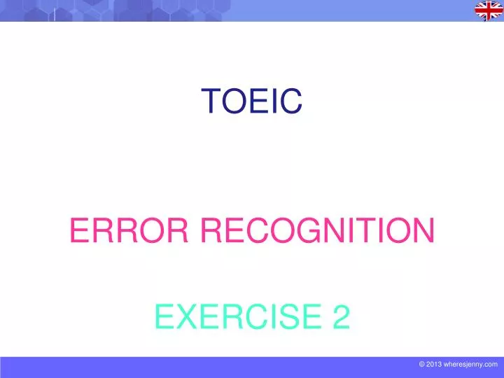 toeic error recognition exercise 2