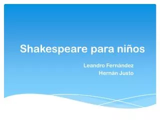 shakespeare para ni os
