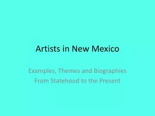 Artists in New Mexico