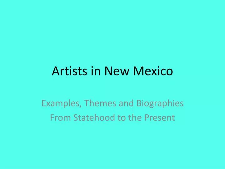 artists in new mexico