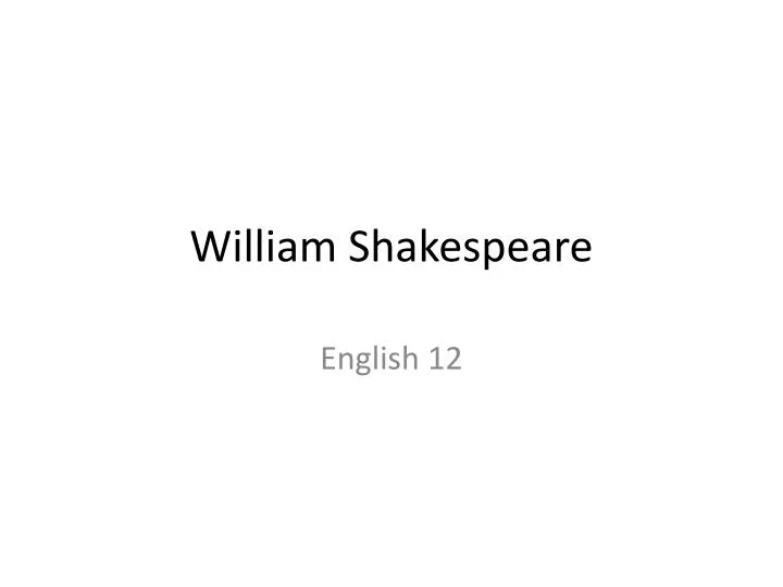 william shakespeare