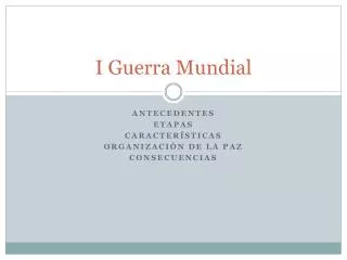 i guerra mundial