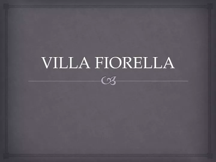 villa fiorella