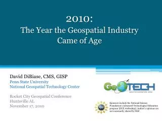 2010: The Year the Geospatial Industry Came of Age