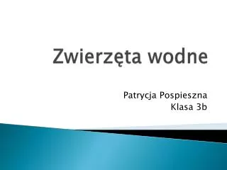 zwierz ta wodne