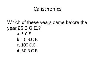 Calisthenics