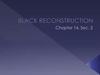 BLACK RECONSTRUCTION