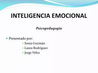 inteligencia emocional