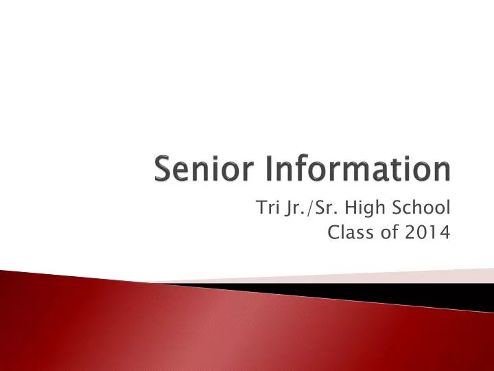 senior information