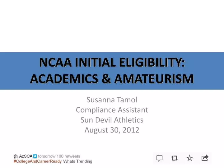 ncaa initial eligibility academics amateurism