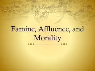 Famine, Affluence, and Morality