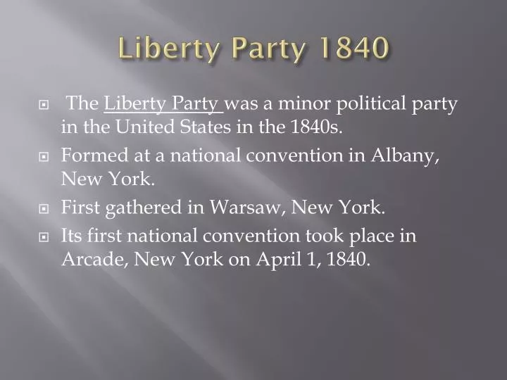 liberty party 1840