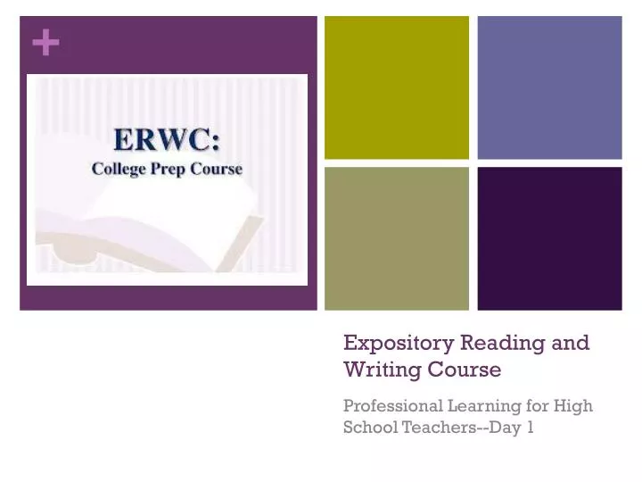 expository reading and writing course