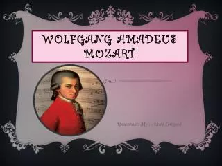 wolfgang amadeus mozart