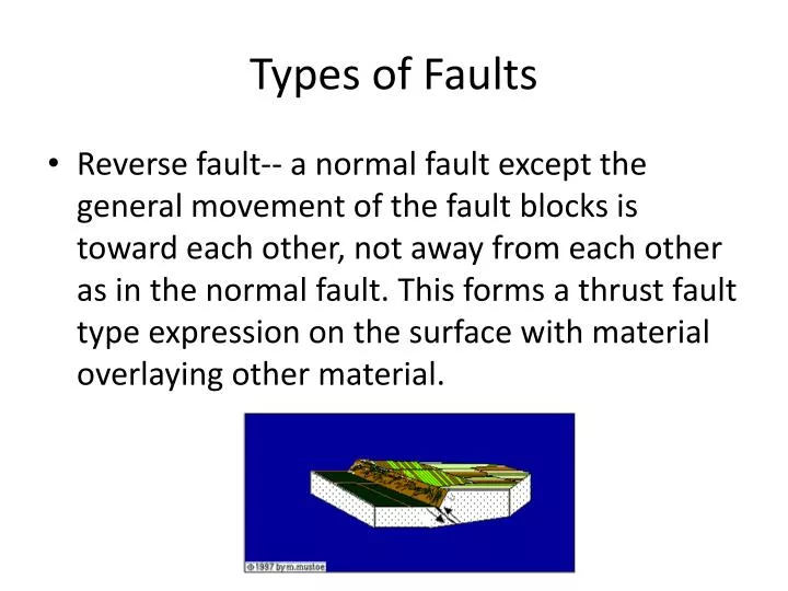 types of faults