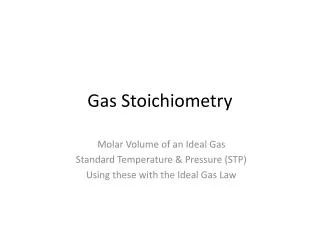 gas stoichiometry