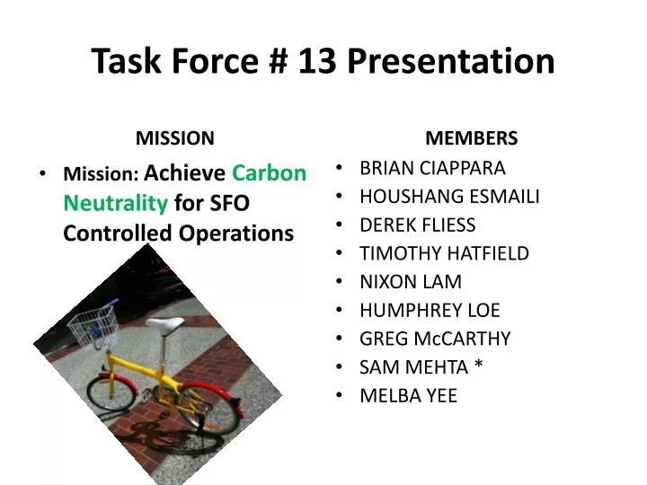 task force 13 presentation