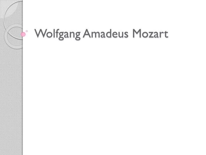 wolfgang amadeus mozart