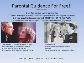 Parental Guidance For Free!!