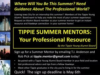 Where Will You Be This Summer? Need Guidance About The Professional World?