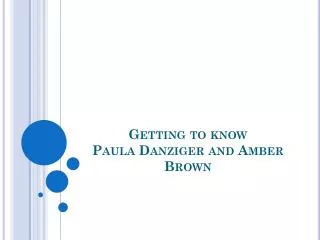 Getting to know Paula Danziger and Amber Brown