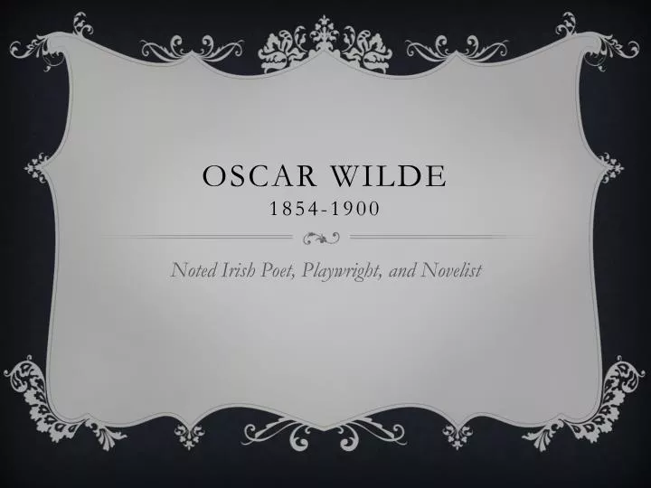 oscar wilde 1854 1900