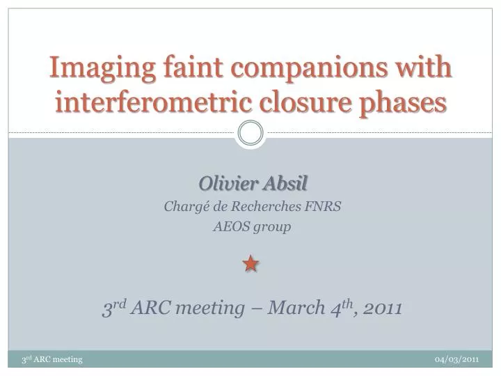 imaging faint companions with interferometric closure phases