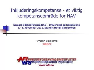 ystein spjelkavik os@afi no