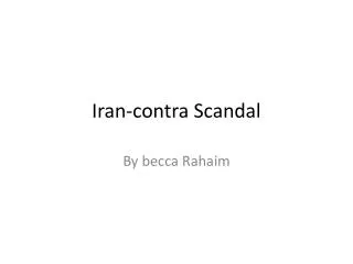 Iran-contra Scandal