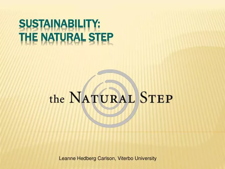 sustainability the natural step