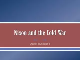Nixon and the Cold War