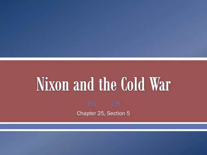 nixon and the cold war