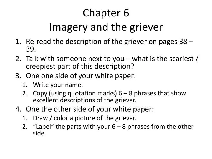 chapter 6 imagery and the griever