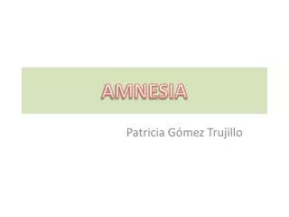 amnesia