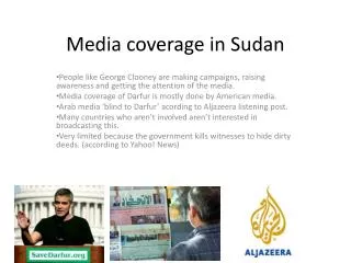 Media coverage in Sudan