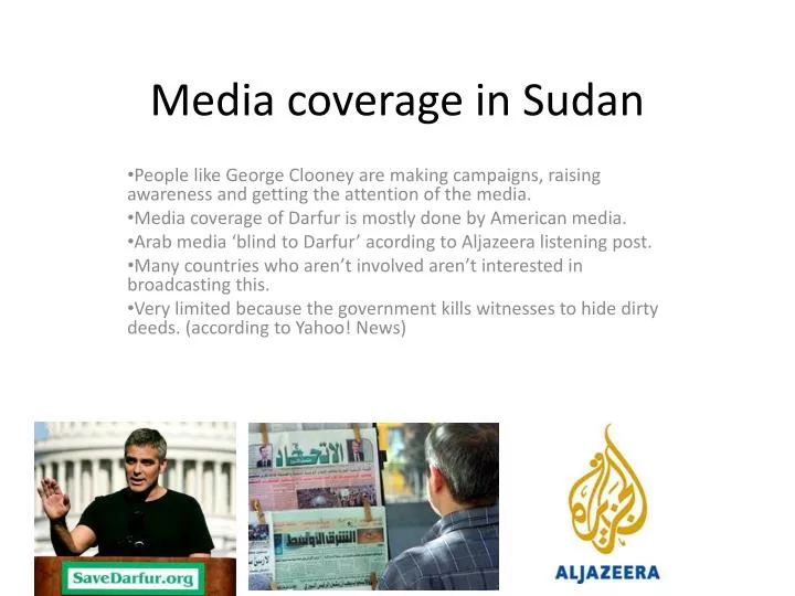 media coverage in sudan