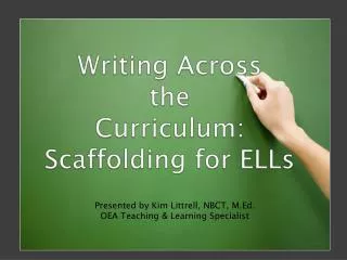 Writing Across the Curriculum: Scaffolding for ELLs