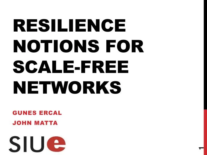 resilience notions for scale free networks
