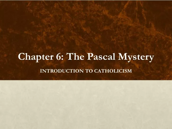 chapter 6 the pascal mystery
