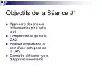 Objectifs de la Séance #1 - slide 1