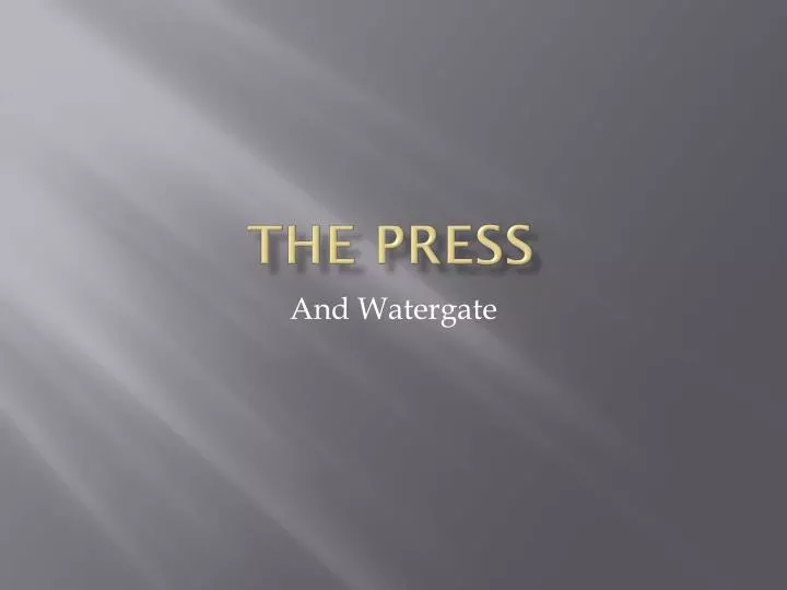 the press