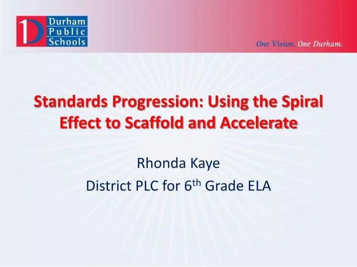 standards progression using the spiral effect to scaffold and accelerate