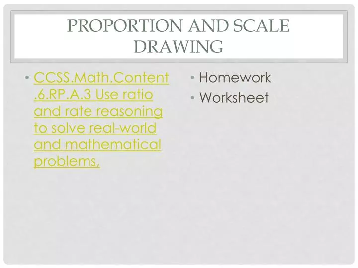 proportion and scale drawing