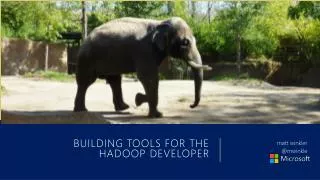 Building Tools for the Hadoop Developer