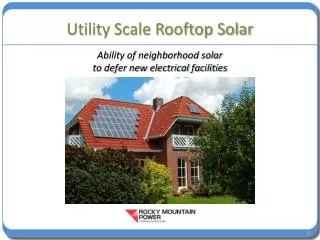 Utility Scale Rooftop Solar