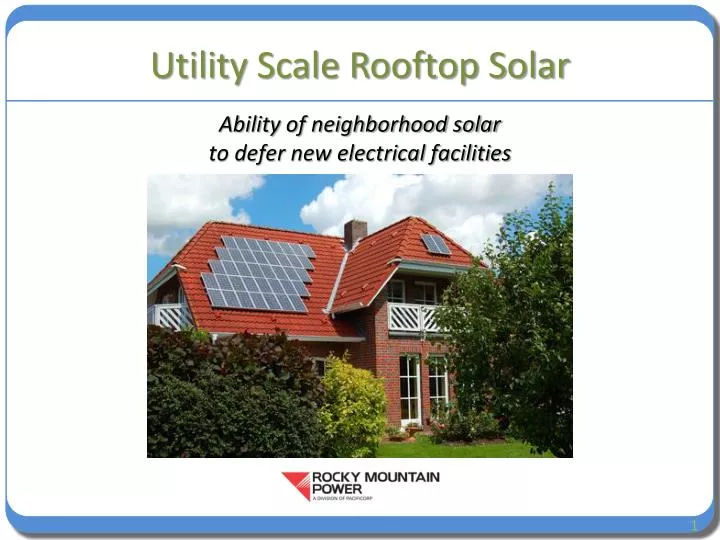 utility scale rooftop solar