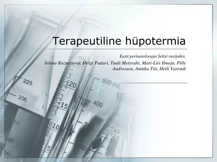 terapeutiline h potermia