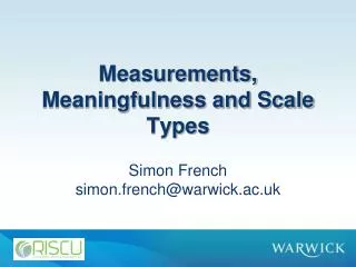 Measurements, Meaningfulness and Scale Types